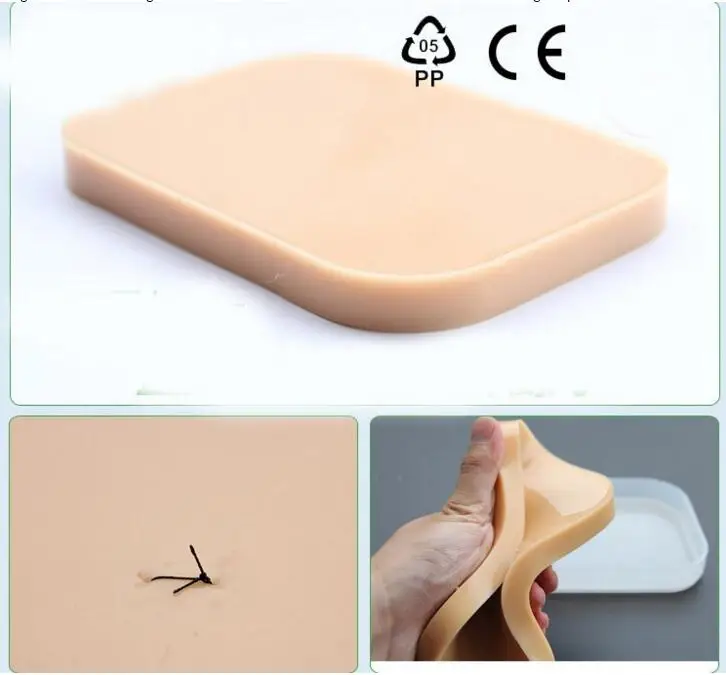 

surgical sutured training skin module simulation skin model Silicone skin model surgical practice 15*11*2cm free shipping