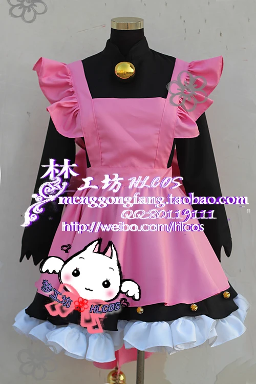 

SAKURA Red Dress Cosplay Costume black cat madi dress 110