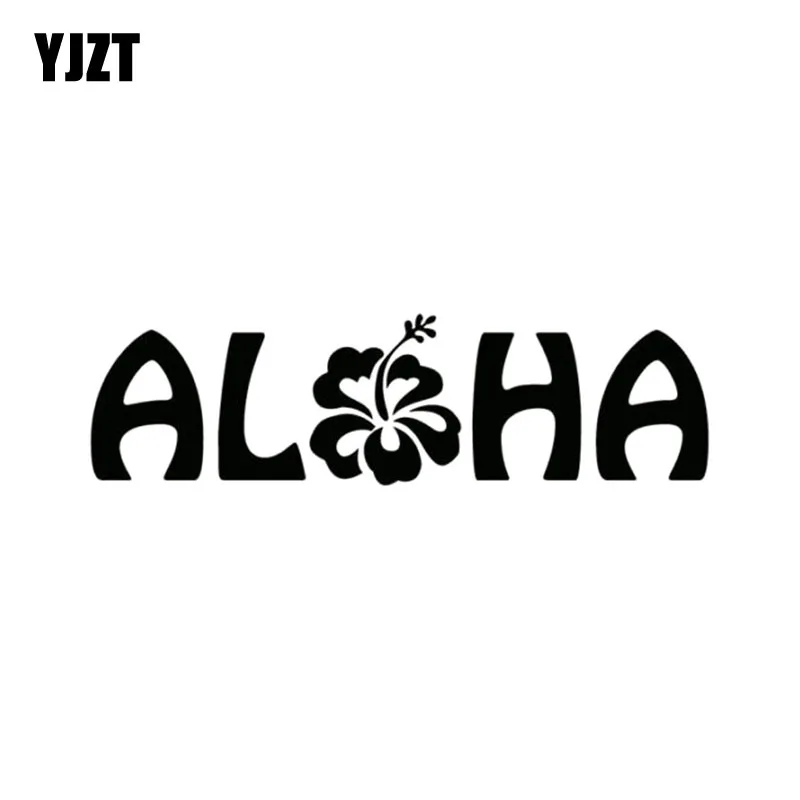 YJZT 15.4X4.3CM ALOHA Cartoon Vinyl Car Sticker Motorcycle Decals Car-styling S8-0138