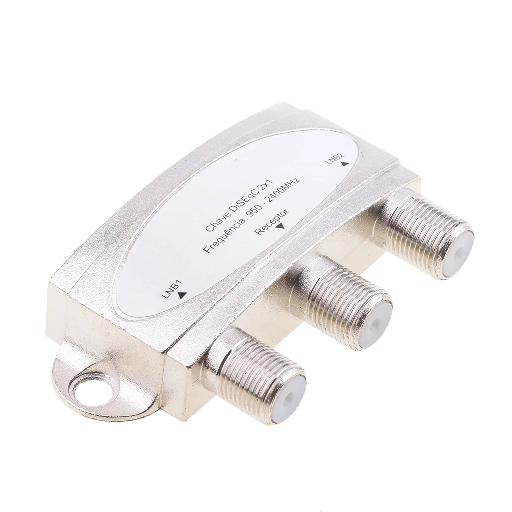 Wideband 2X1 Premium Diseqc 1.0 2.0 Model Satelliet Schakelaar Fta Schotel Lnb Lnbf Schakelaar DS-04C Voor Satellietontvanger 950-2400 (Mhz)