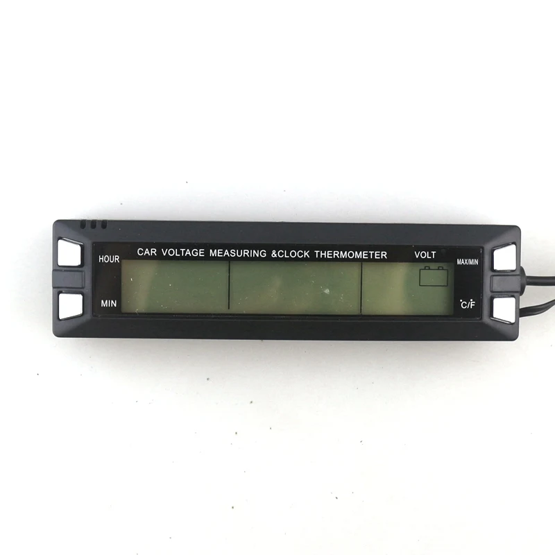 Multifunctional 3 in 1 Car Digital Clock Voltage Temperature Meter Thermometer Voltmeter with two back-light colors EC30