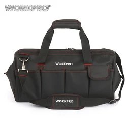 WORKPRO-bolsa grande para herramientas, bolsas de viaje multifuncionales, 18 pulgadas/46cm