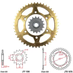 525 Chain Front & Rear Sprocket 16 and 45 Teeth For Yamaha Road YZF R6 YZF-R6 2006 2007 2008 2009 2010 2011-2018