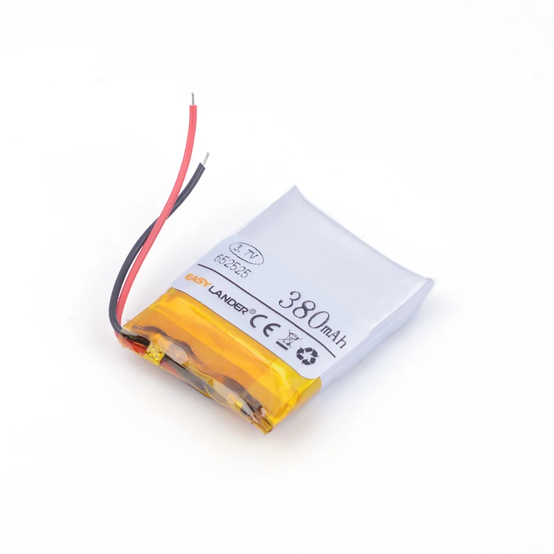 652525 3.7V 380mAh Rechargeable Lithium Li-ion Polymer Battery for Bluetooth stereo video  digital clock