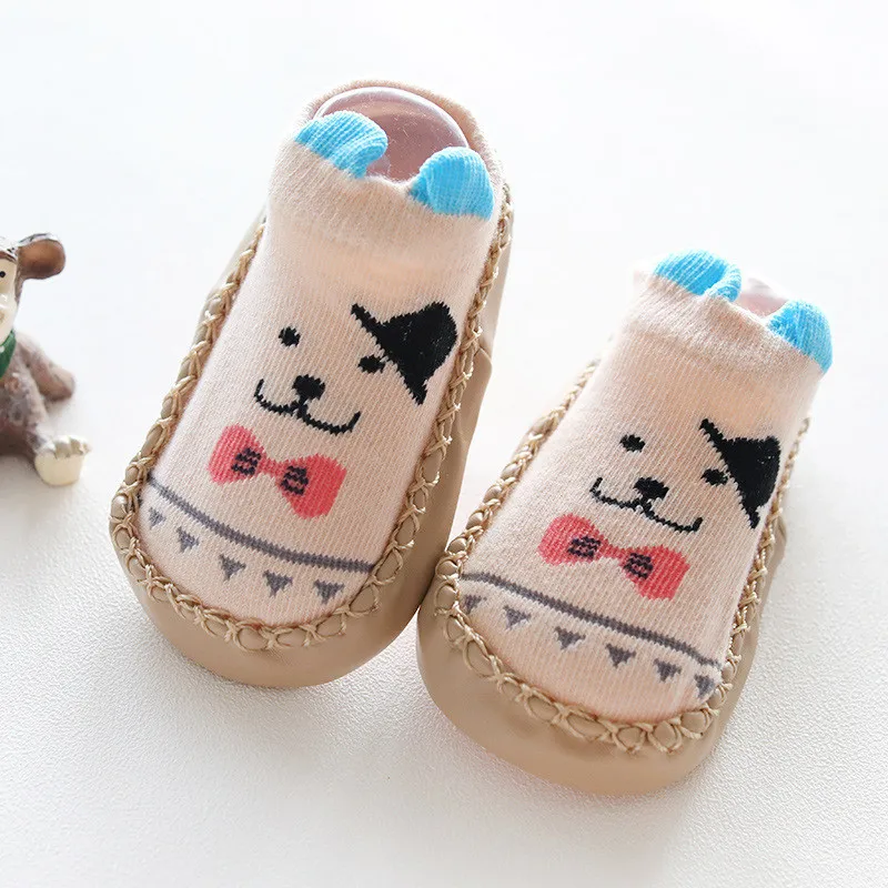 Newborn Baby Socks With Rubber Soles Infant Baby Girls Boys Autumn Winter Children Floor Socks Shoes Anti Slip Soft Sole Sock