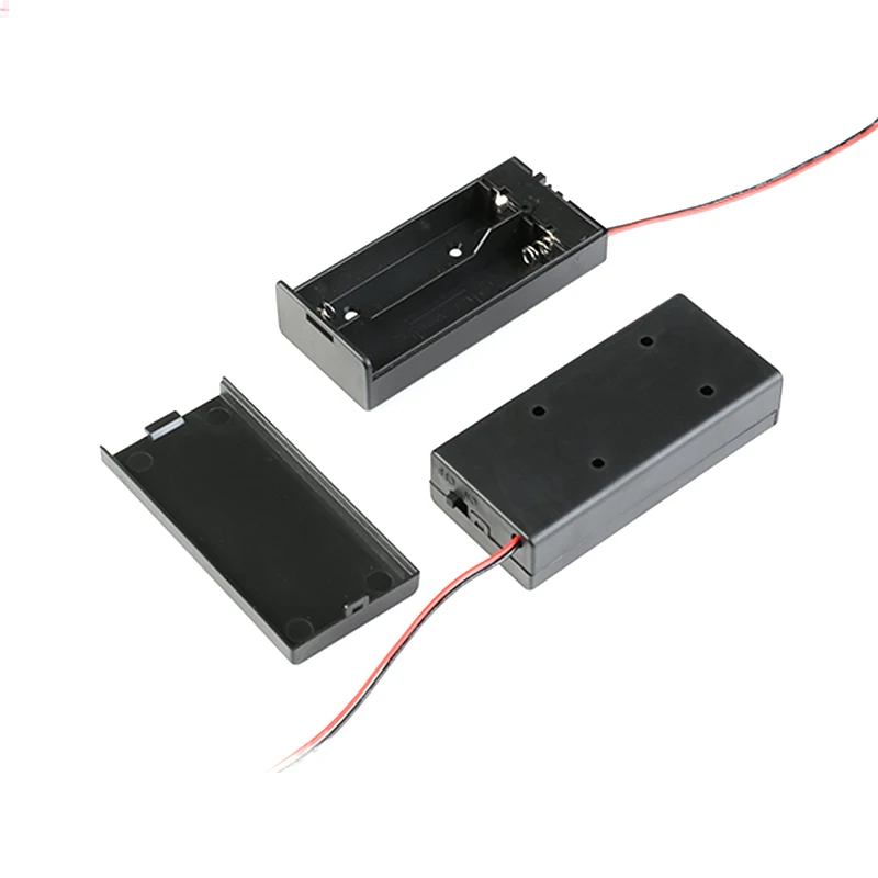 2*18650 ผู้ถือกล่องแบตเตอรี่กรณีSeriesกล่องสวิทช์และฝาครอบปลั๊กDCสำหรับ 2x18650 DIYแบตเตอรี่ผู้ถือ