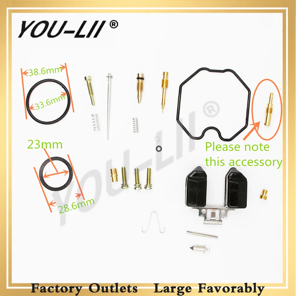 YOULII Straddle Type Motorcycle Keihin Carburetor PZ 26/27/30 Repair Kits CG 125/150/250 Carb (normal configuration)