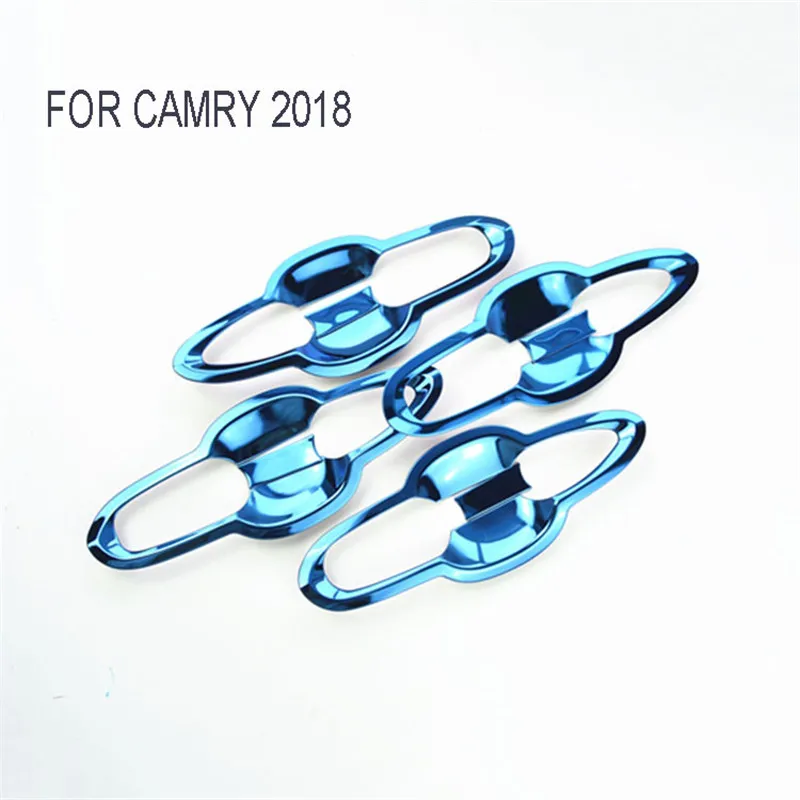 

8 pcs/set Stainless steel outside door handle Door bowl decorative cover car accessories for CAMRY 2018 mk8