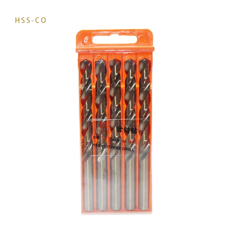 5PCS Twist Drill 14mm 14.5mm 15.5mm 16mm M35 HSS CO Cobalt HSS Drill Bits Straight Shank Tool for Stainless Steel