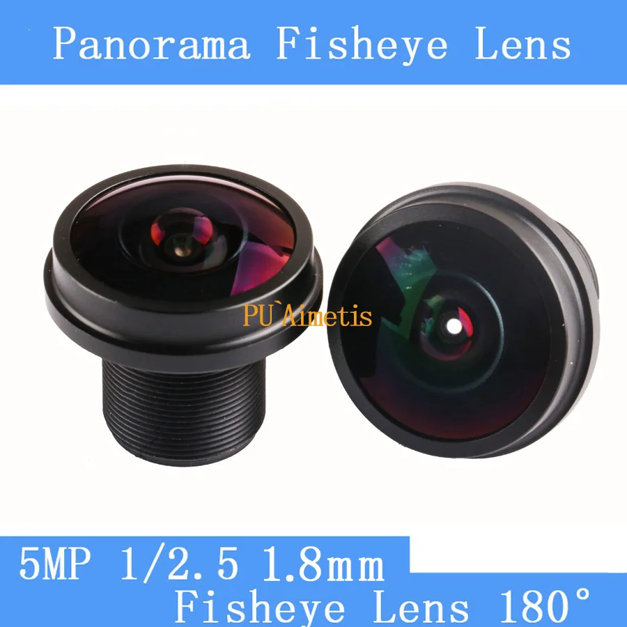 

PU`Aimetis 6G HD 5MP CCTV Lens 1.8MM M12 Mount Fisheye Lens For IP Video Surveillance Camera Wide Angle cctv Lenses