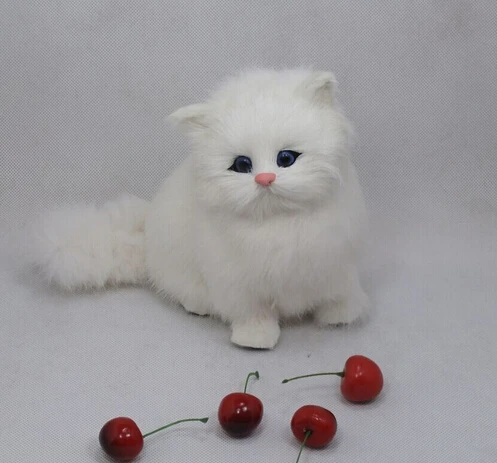 miniature cat toy / hand made craft lovely cat / soft cat for birthday gift 15*10*16 cm