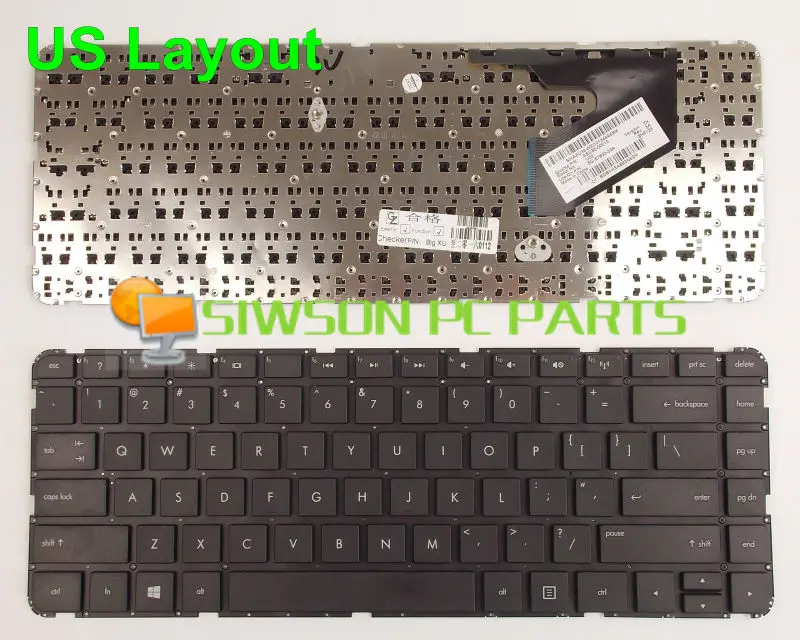 New Keyboard US Version For HP Pavilion TouchSmart Sleekbook 14-b008tu 14-b009tu 14-b010tu 14-B139TU 14-b116au Without Frame