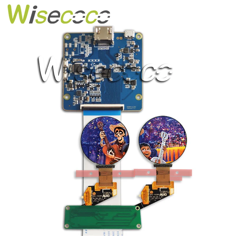 

Wisecoco 1.39 inch round oled display screen 400*400 mipi board for wearable watch diy project 35.4mm*35.4mm