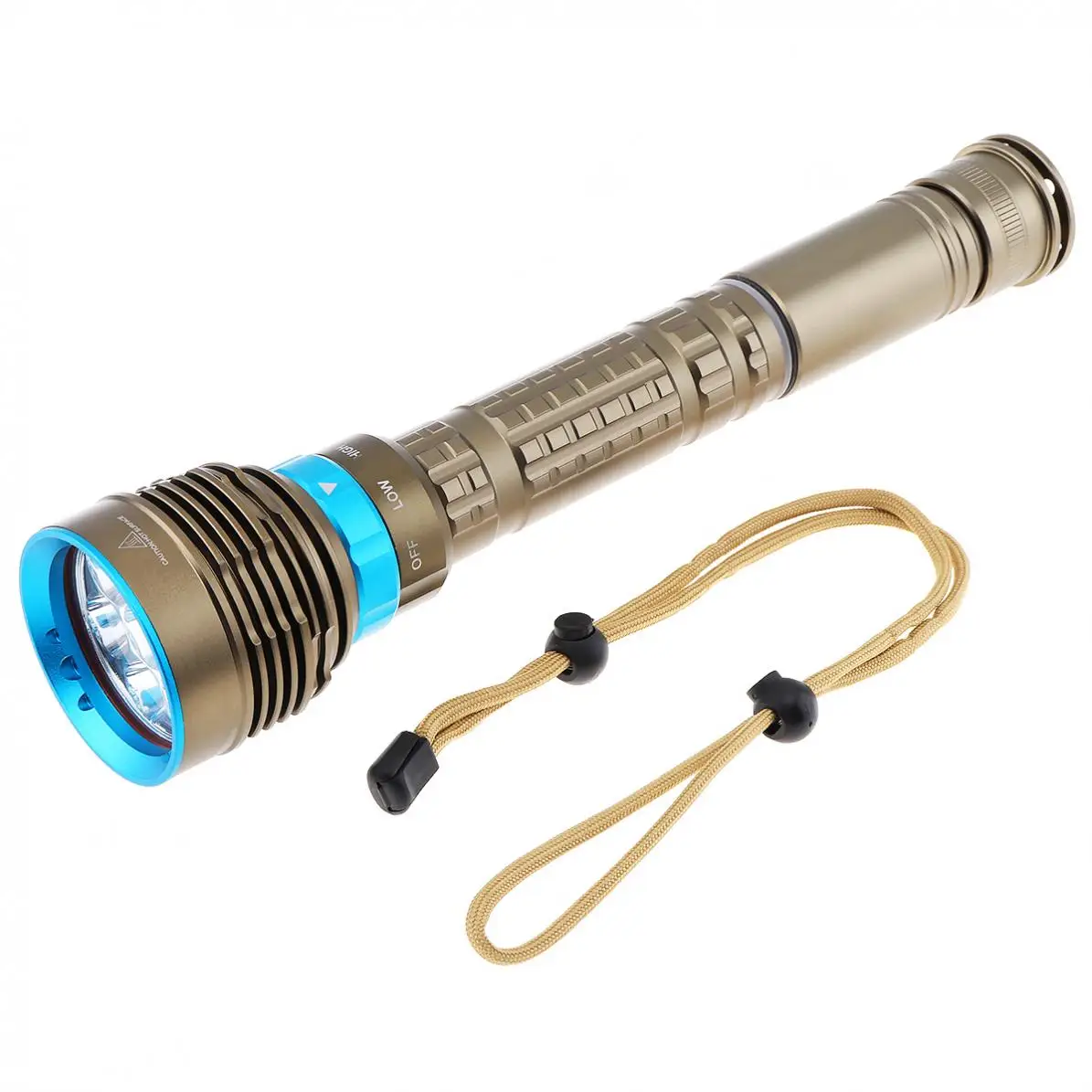 7x LED 7500LM High-power Flashlight Waterproof Underwater 50M Diving Flashlight with Rotating Magnetron 3 Modes Light