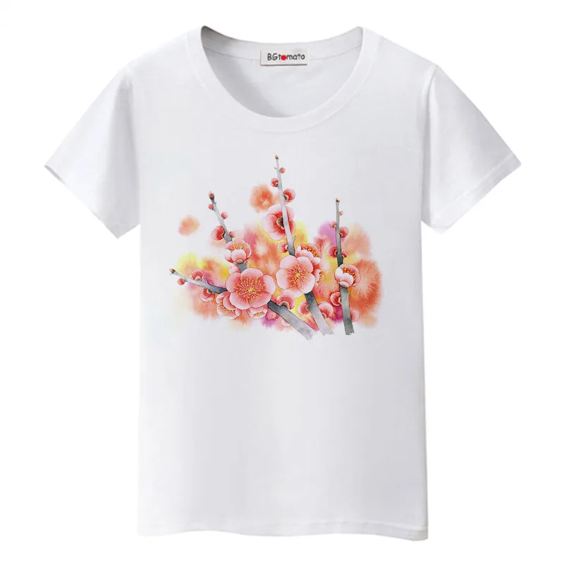 

BGtomato 2022 beautiful flowers tshirt fashion shirt for women beautiful summer tops casual tshirt women friends clothes