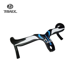 3K carbon handlebar for road bike, integrated handlebar, 400/420/440mm, bike parts, bike accessories, blue matte