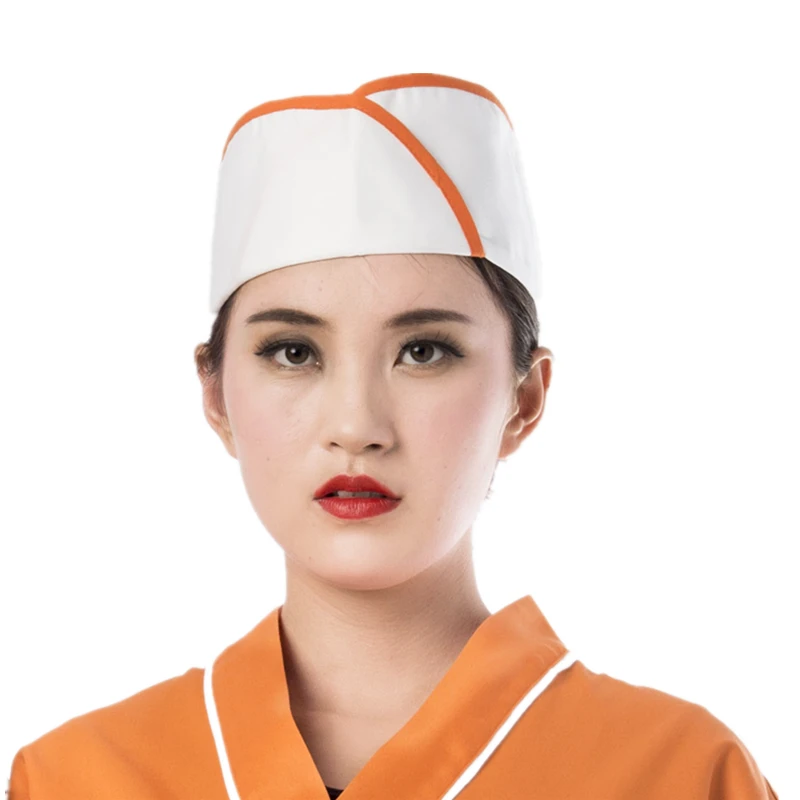 

Japanese chef hat restaurant sushi white cap baking gauze food men and women work hat waiter breathable cook hat