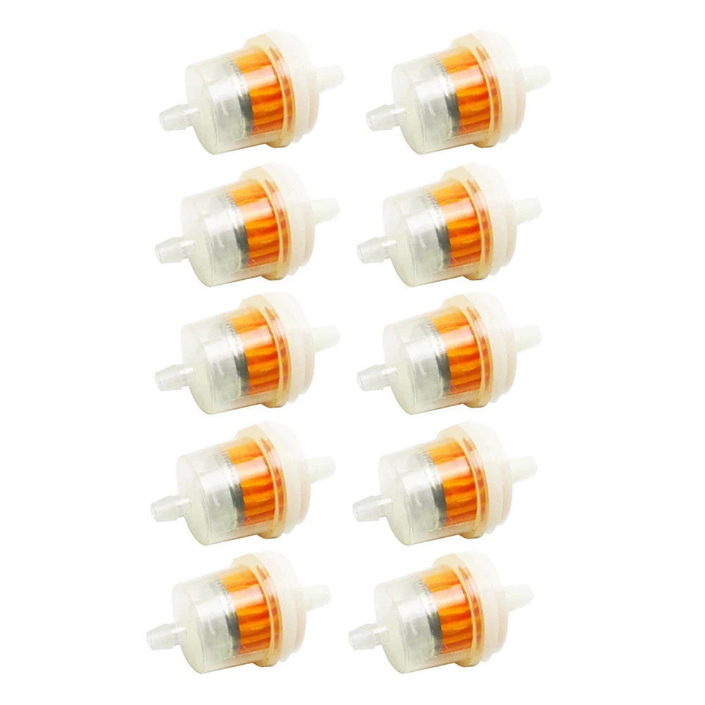 10pcs Universal Inline Gas/Fuel Filter 6MM-7MM Lawn Mower Small Engine Motorcycle Gas Fuel Filter High Reliability