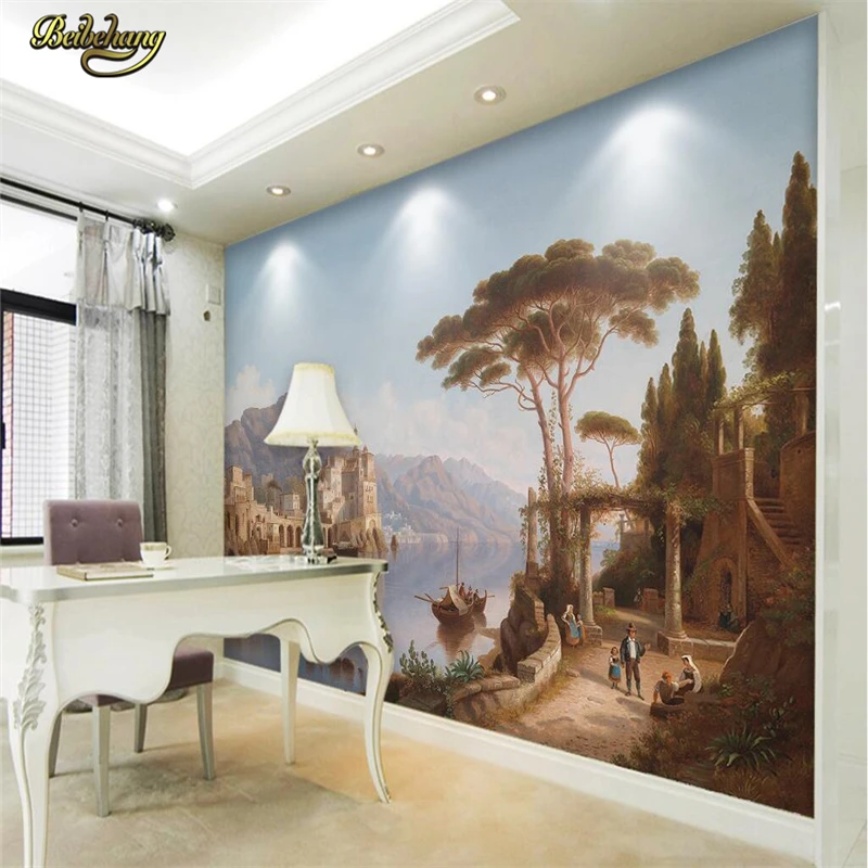 Custom Photo European character Wallpaper Mural Oil Painting Wall Sticker home decoration 3D Stereo Background papel de parede