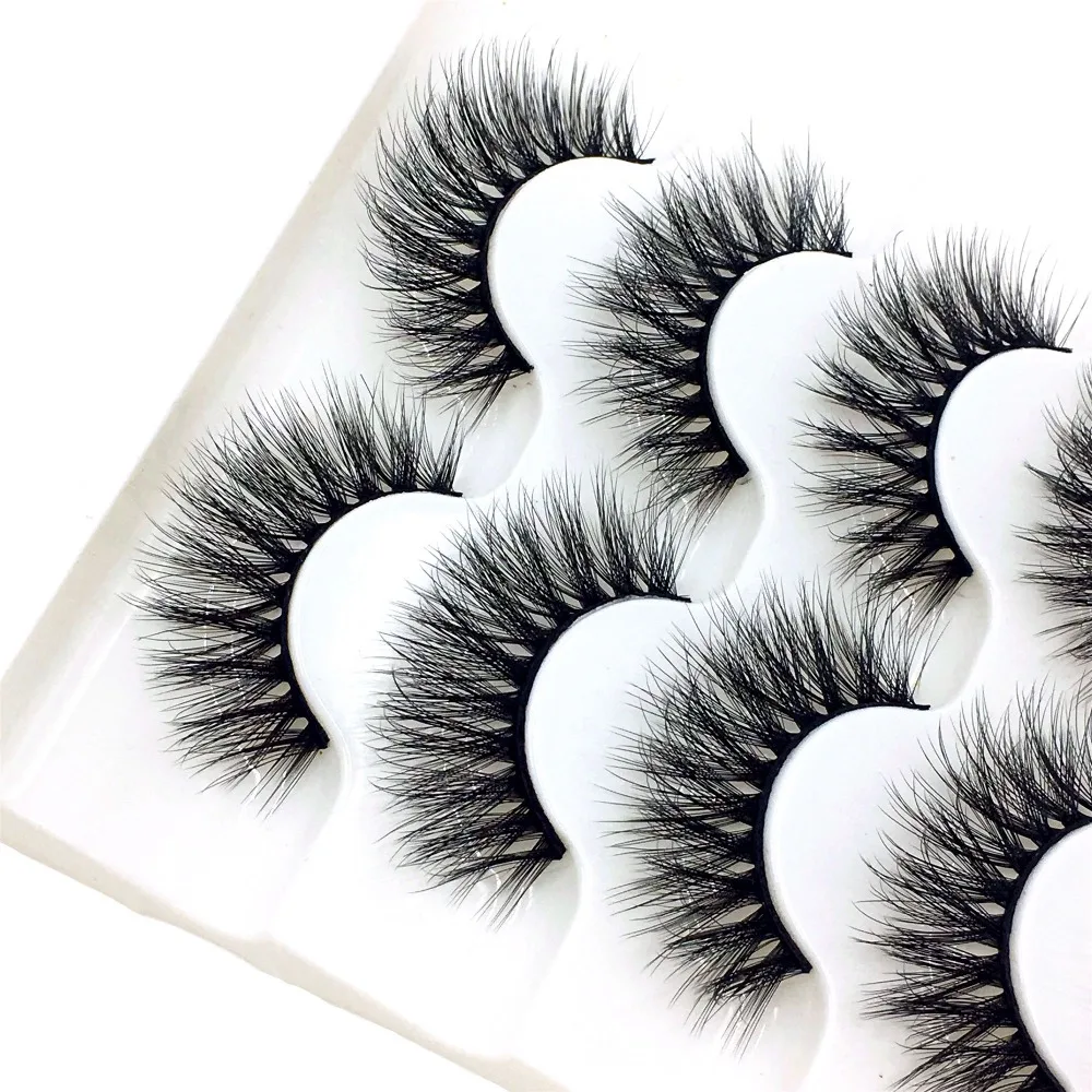 NEW 5 Pairs 3D Mink Hair False Eyelashes Natural/Thick Long Eye Lashes Wispy Makeup Beauty Extension Tools Wimpers