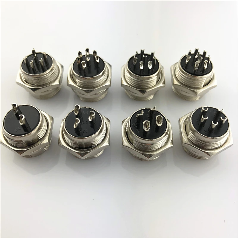 1pc GX16 2/3/4/5/6/7/8/9 Pin Male 16mm L102-109 Circular Aviation Socket Plug with Cap Lid Wire Panel Connector Sell at a loss