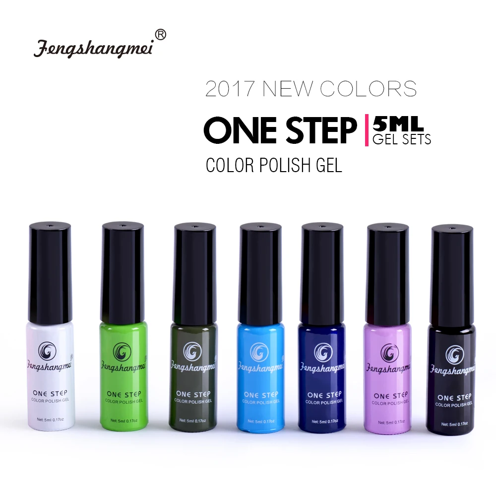 fengshangmei One Step Gel Manicure Gel Varnish Nail Art Color Gel Nail Polish 6pcs/pack