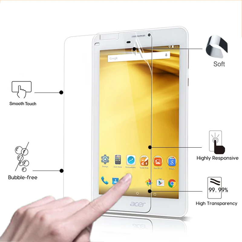 

High quality Ultra HD LCD Anti-Scratches Screen Protector Film For Acer Iconia Talk7 B1-723 7.0" tablet pc clear Glossy films