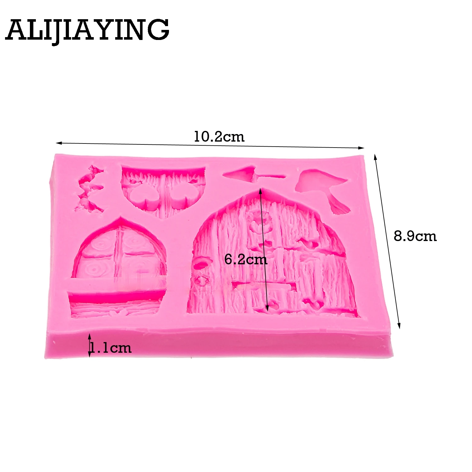 M0513 Sugarcraft Fairy Tale Cottage Silicone Mold Mushroom Window Door Fondant cake decorations Chocolate baking tools
