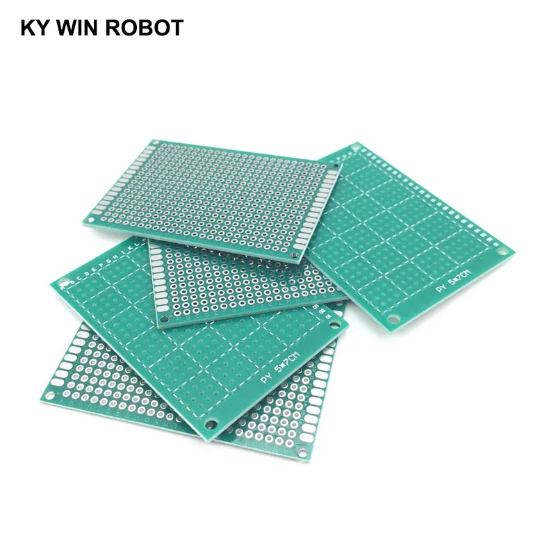 Picture 6: 5pcs 5x7cm 50x70 mm Single Side Prototype PCB Universal Printed Circuit Board Protoboard For Arduino