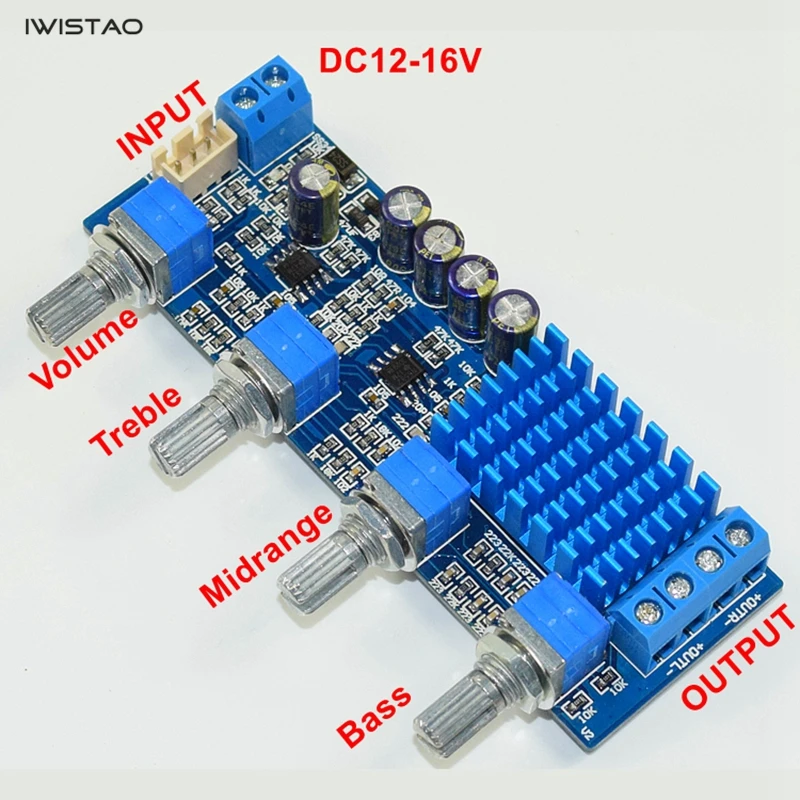 IWISTAO – amplificateur de puissance stéréo HIFI TPA3116, 30W + 30W, double OP, NE5532, contrôle des aigus, livraison gratuite