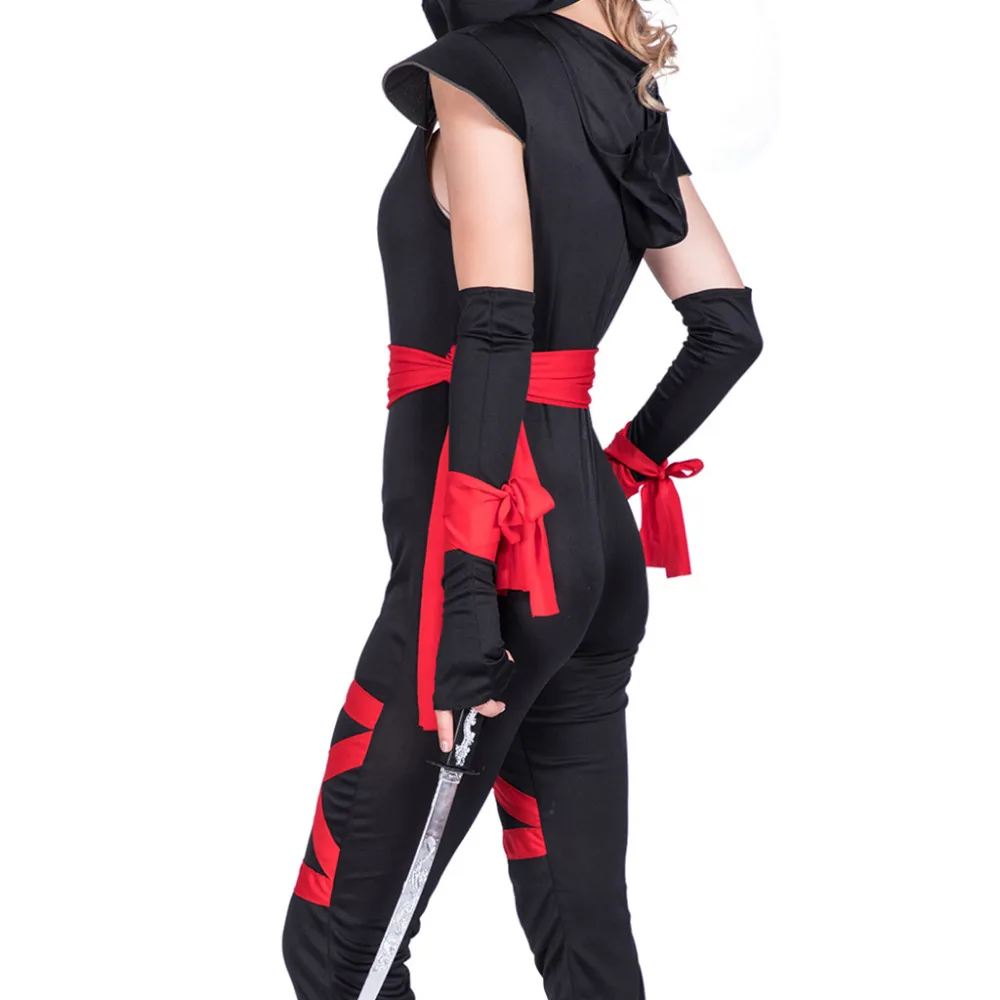 Vrouwen Sexy Ninja Warrior Knight Assassinator Killer Kostuum Cosplay Party Fancy Dress voor Vrouwelijke Volwassen Dame Halloween Kostuums