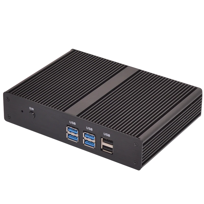 인텔 코어 i5 팬리스 미니 PC, 윈도우 7, 10 기가비트 LAN, VGA, HDMI, 오피스 넷톱 PC, 씬 클라이언트, HTPC, 4200Y, 2955U