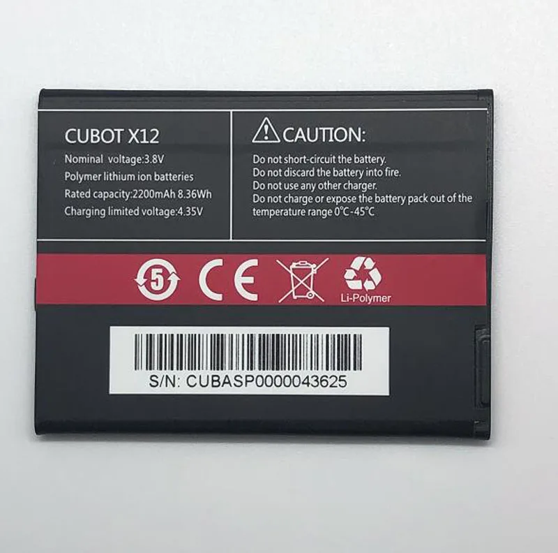GeLar 2200mah Cubot X12 battery for Cubot X12 MTK6735 Quad Core Phone Android 5.1 4G FDD LTE 5.0