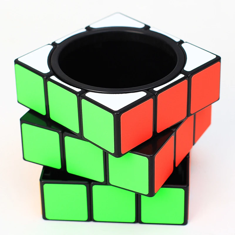 9.5cm caneta titular caso mealheiro 3x3x3 cubo mágico torção quebra-cabeça decoração do escritório presentes brinquedos para crianças adultos 9.5cm