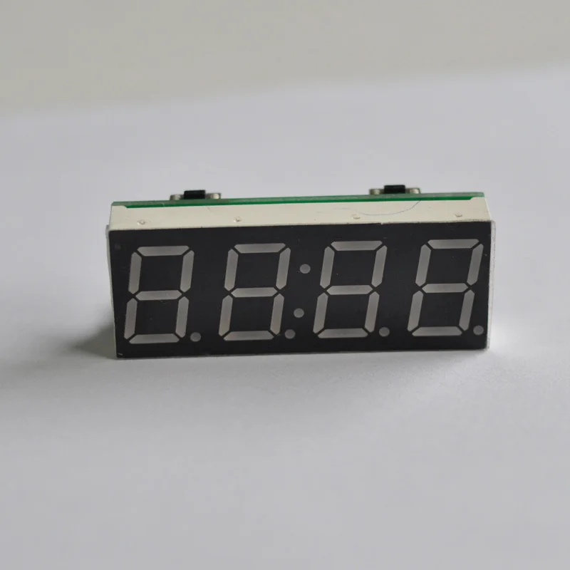 Green + white + Red/pcs single chip clock module LED electronic clock digital tube clock with temperature and date