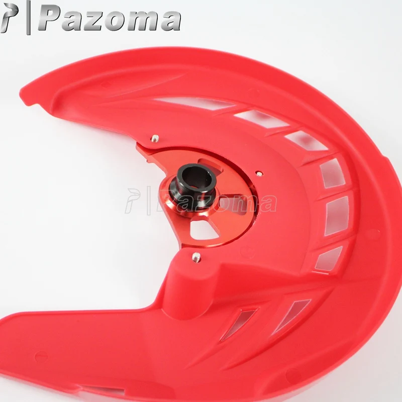 Para honda cr125r cr250r crf250r crf450r crf250x crf450x motocicleta vermelho disco de freio dianteiro guarda rotor enduro protetor capa 04-17