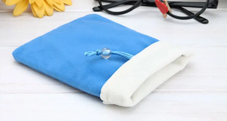 Flannel Soft Cloth Pouch Bag for iPhone 12 Pro Max 6.7\