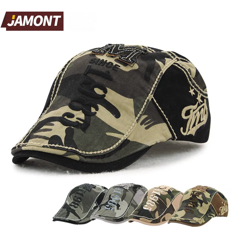 JAMONT Cotton Beret Beret Sun Hat Casquette Homme Gorras Planas Gorras Planas Berets Flat Caps for Men Caps