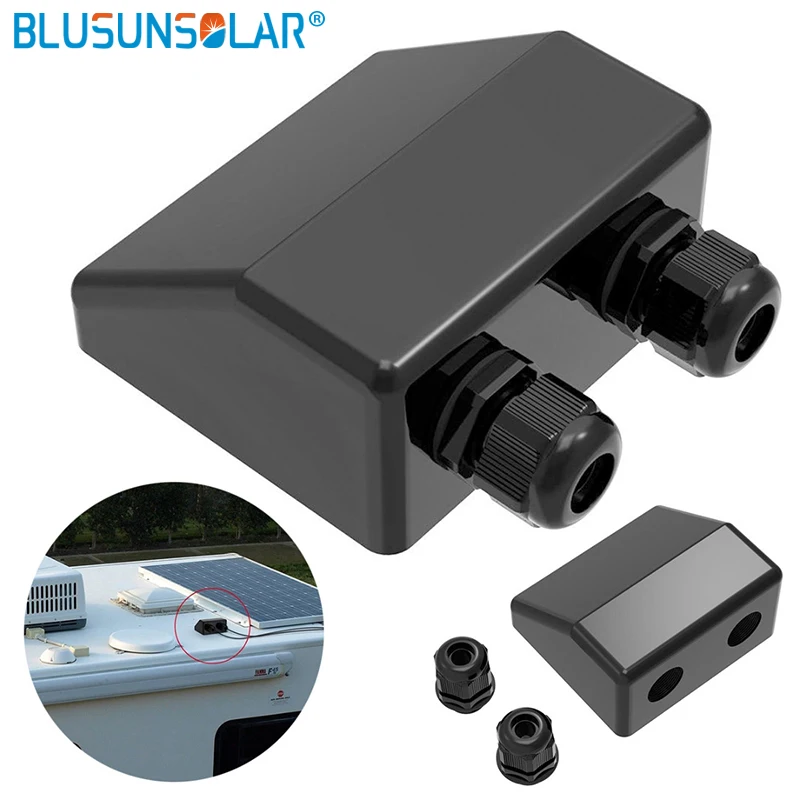 100 pcs/lot wholesale Waterproof ABS Solar System Cable Entry gland Double Hole black or white  color LJ0266