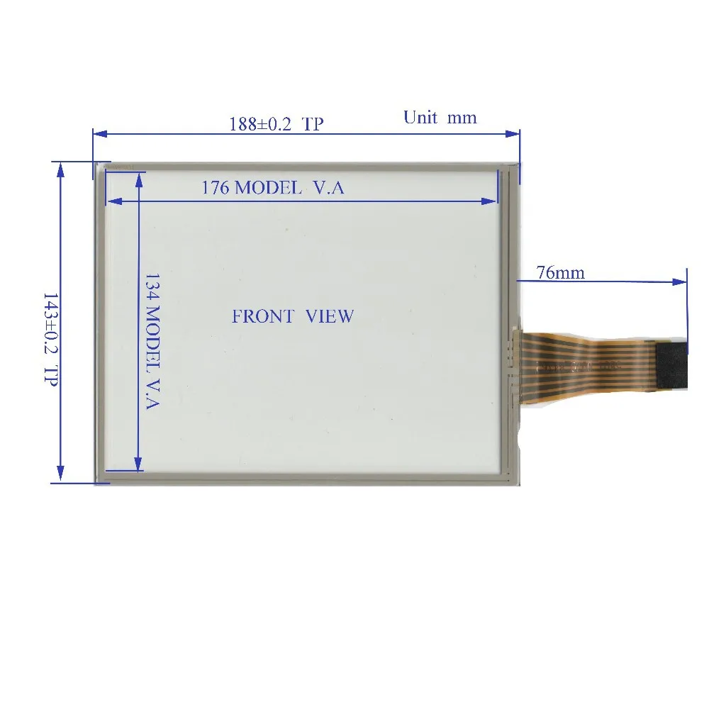 ZhiYuSun NEW 8.4 Inch TouchScreen 8line 188*143 188mm*143mm for industry applications GLASS   on display  TR8-084F-16