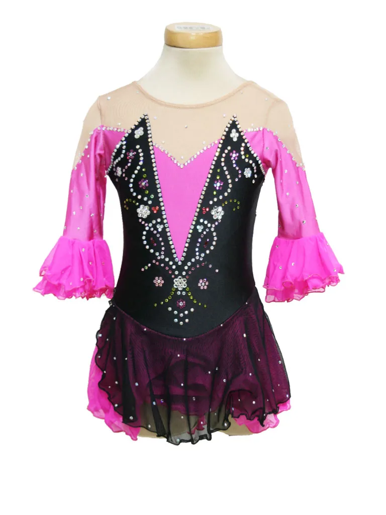 2016 Competition Figure Ice Skating Dresses For Women With Spandex Graceful New Brand Figure Skating Competition Dress DR2580