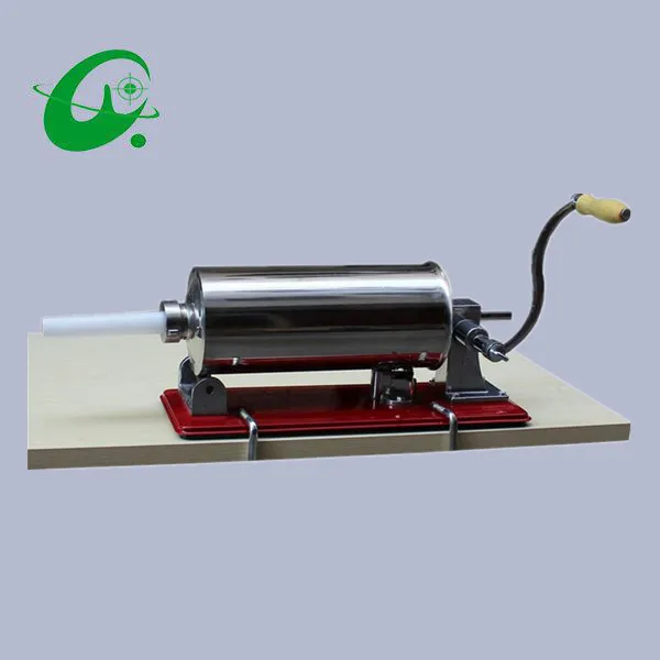 Stainless steel horizontal Sausage Stuffer Filler Machine Manual 3L  household Manual enema machine Mini sausage filler