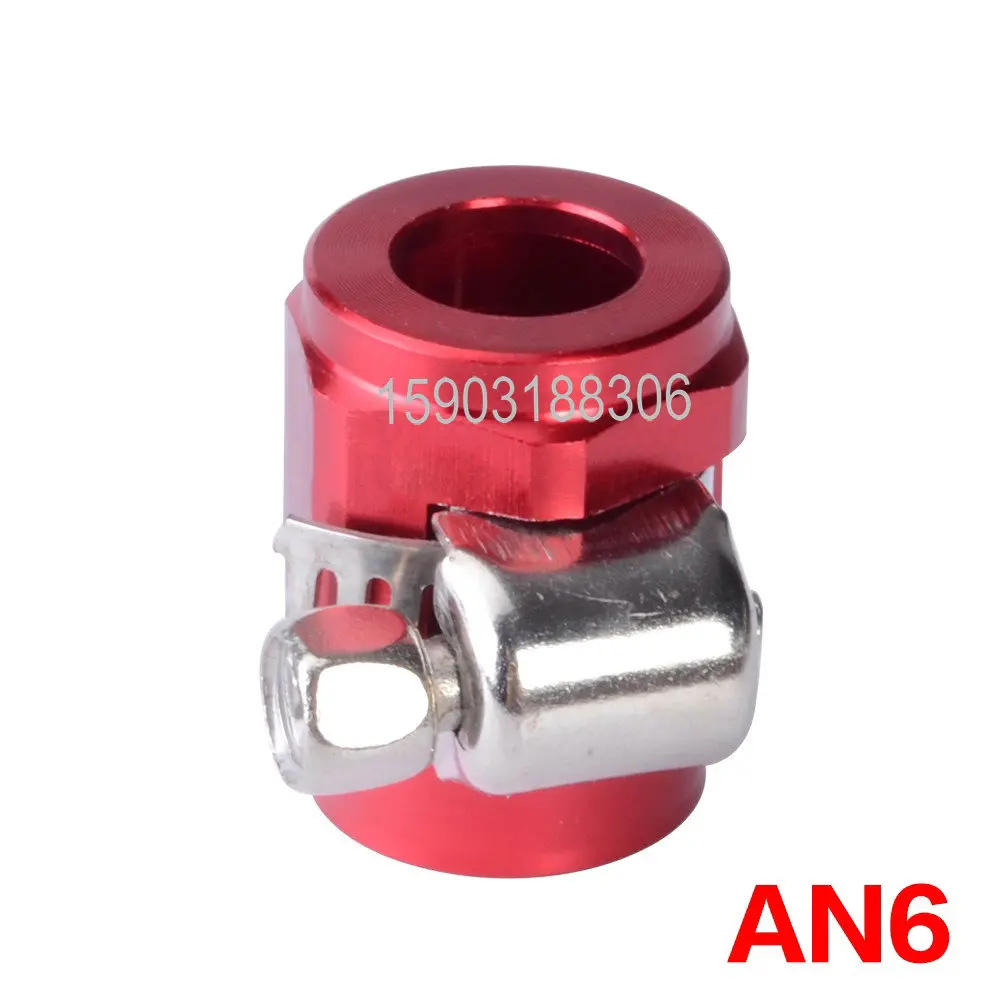 AN-6 AN6  Alloy Aluminum Fuel Hose Clamp Finisher  AN & NPT Adapter HEX FINISHERS