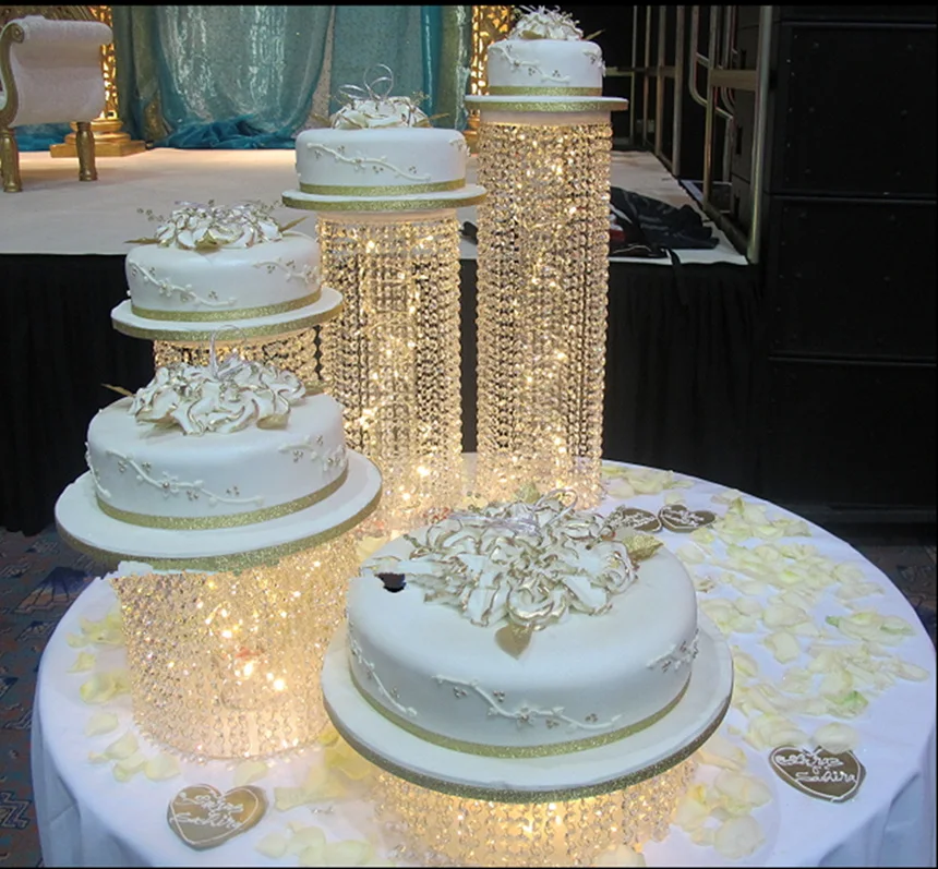 

Wedding Cake Stand Crystal Centerpieces 5PCS/Set DIA:20/20/25/30/30CM