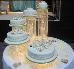 Wedding Cake Stand Crystal Centerpieces 5PCS/Set DIA:20/20/25/30/30CM