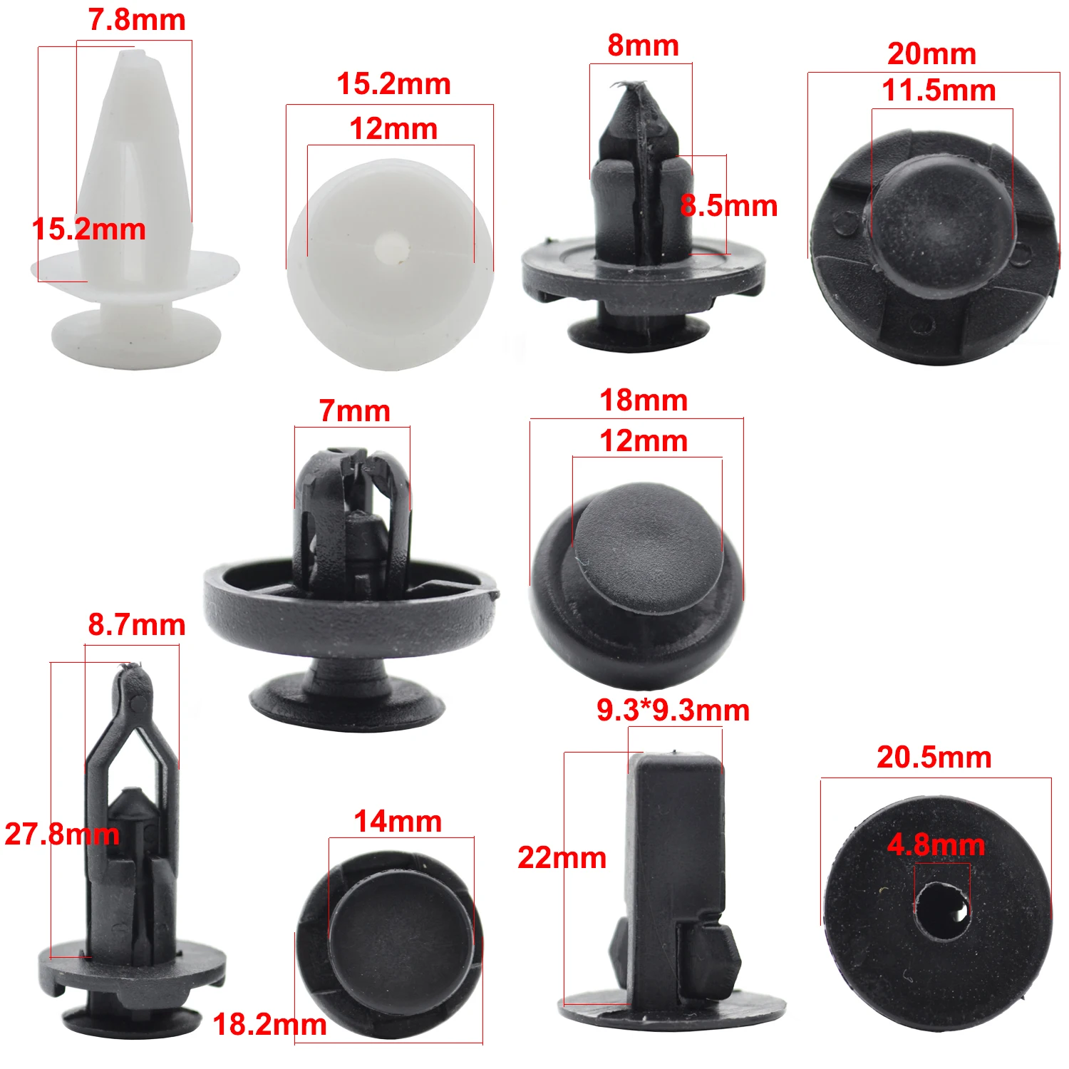 25pcs Bumper Panel Wheel Arch Fasteners Trim Cover Clips Set For Toyota Avensis