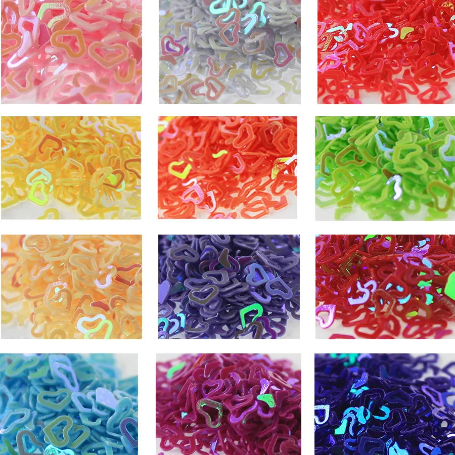 

Wholesale Mix 12 colors Nail Gem Hollow Heart Star Letter Notes Shape Nail Art Beauty Decal Decoration Accessories Rivet 200sets