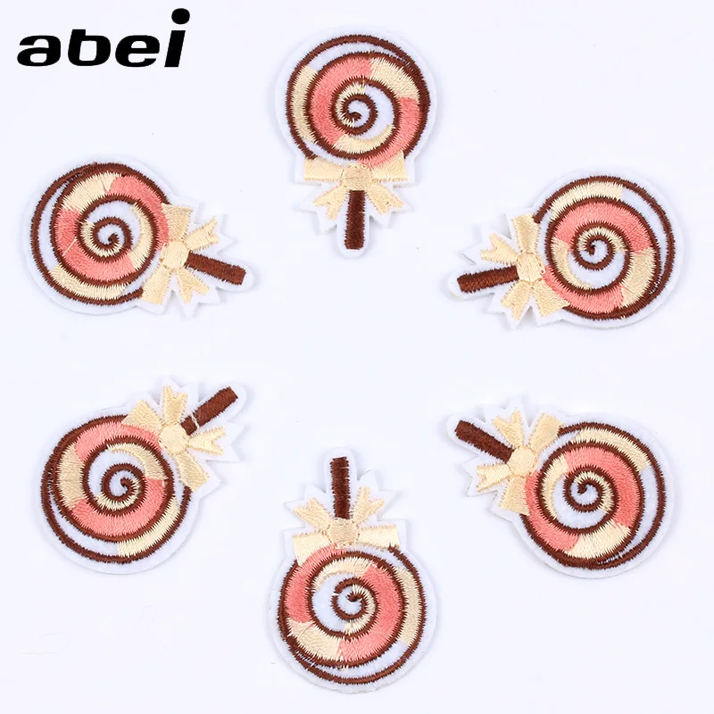 5pcs/lot Iron On Lollipop Patches Carton Stickers for Jeans Coats Kids Clothing Appliques DIY Kids Girl backpack Motif Badge