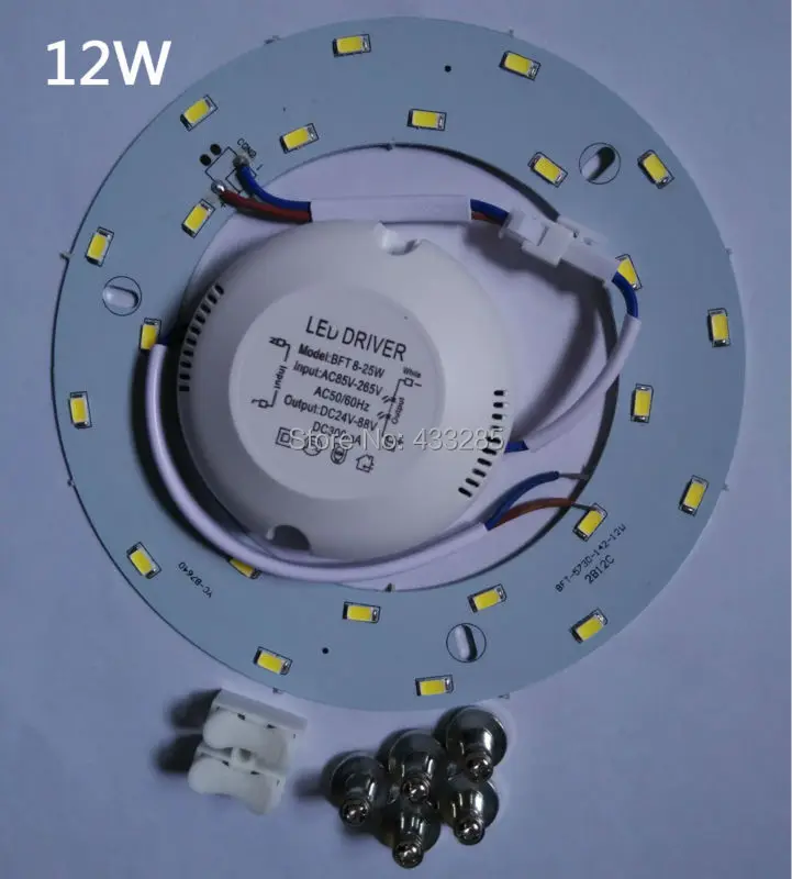 5W 12W 15W LED PANEL Circle Light 85V-265V AC SMD 5730,LED Round Ceiling board the circular lamp board for Dining room