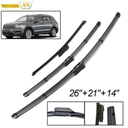 Misima 3Pcs/set Windshield Windscreen Wiper Blades Set For VW Tiguan MK2 Front Rear Window 2017 2018 2019 2020